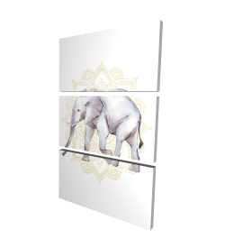éléphant sur mandalas