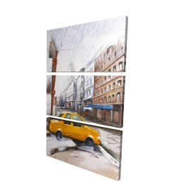 Taxi in the street sketch