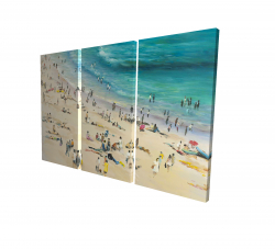 Foule à la plage l'été