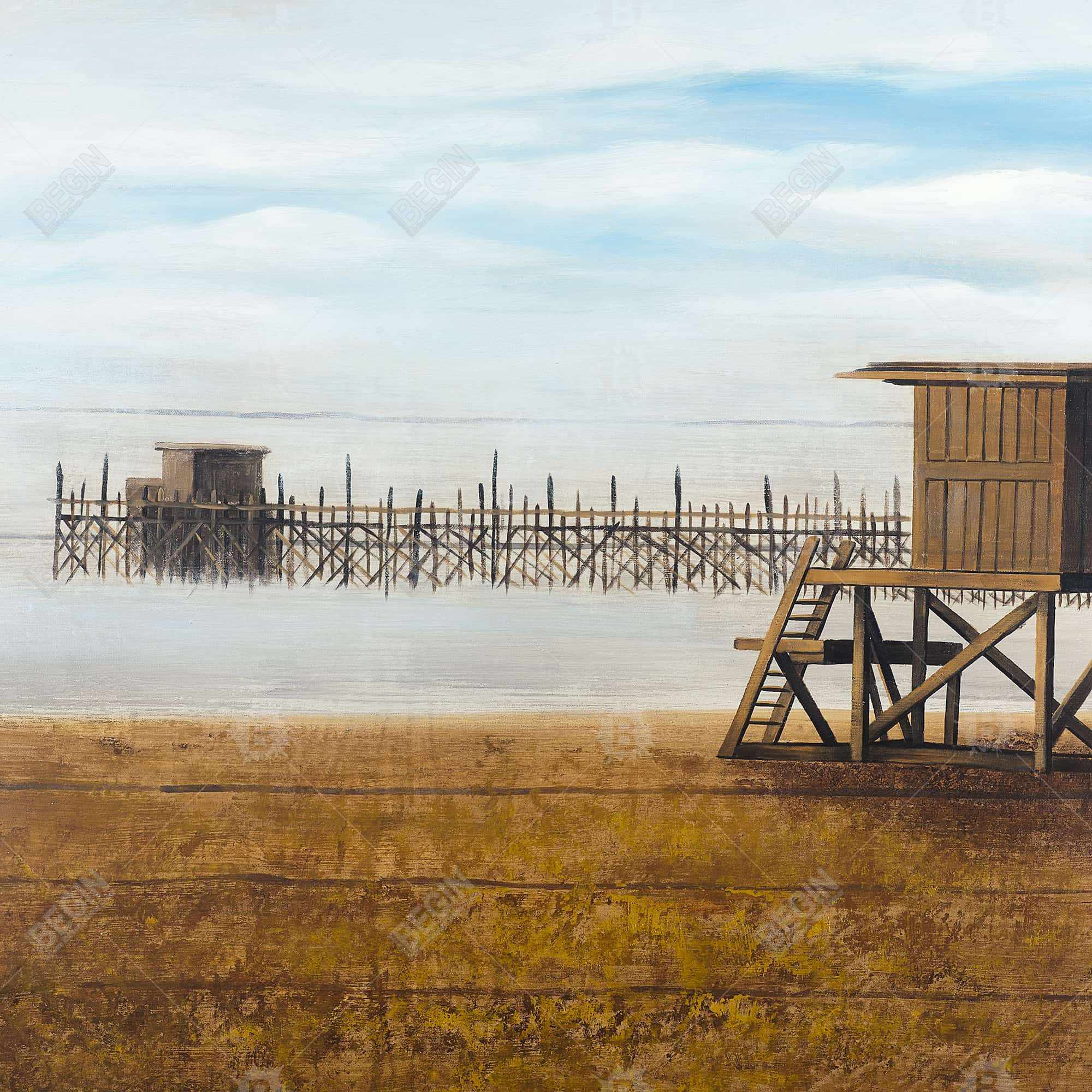 Lifeguard tower at the beach