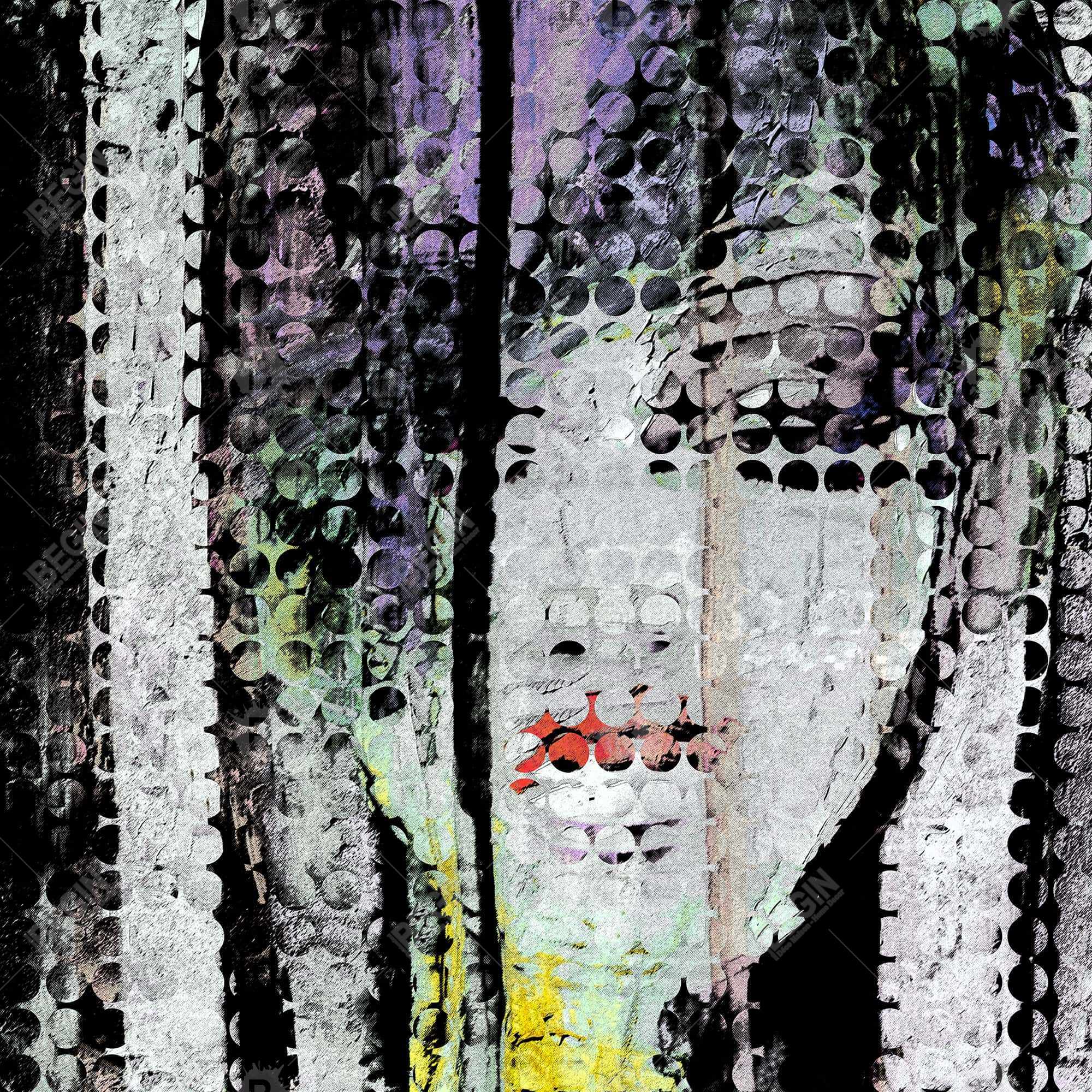 Abstract colorful woman face