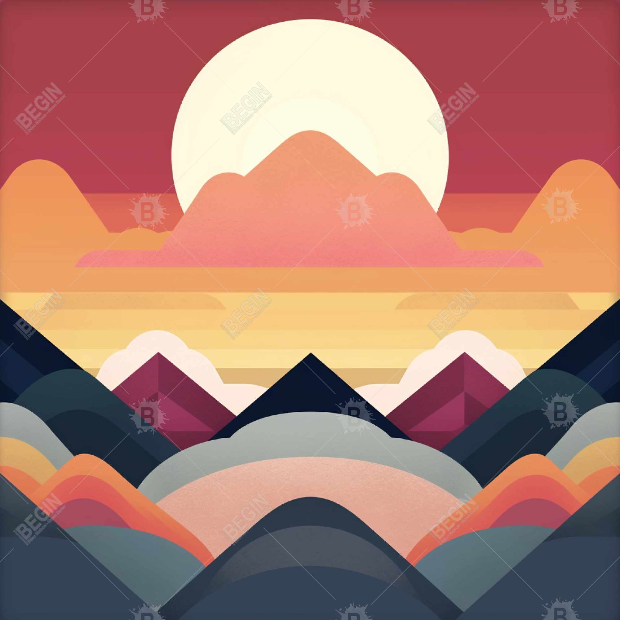 Symmetrical mountain