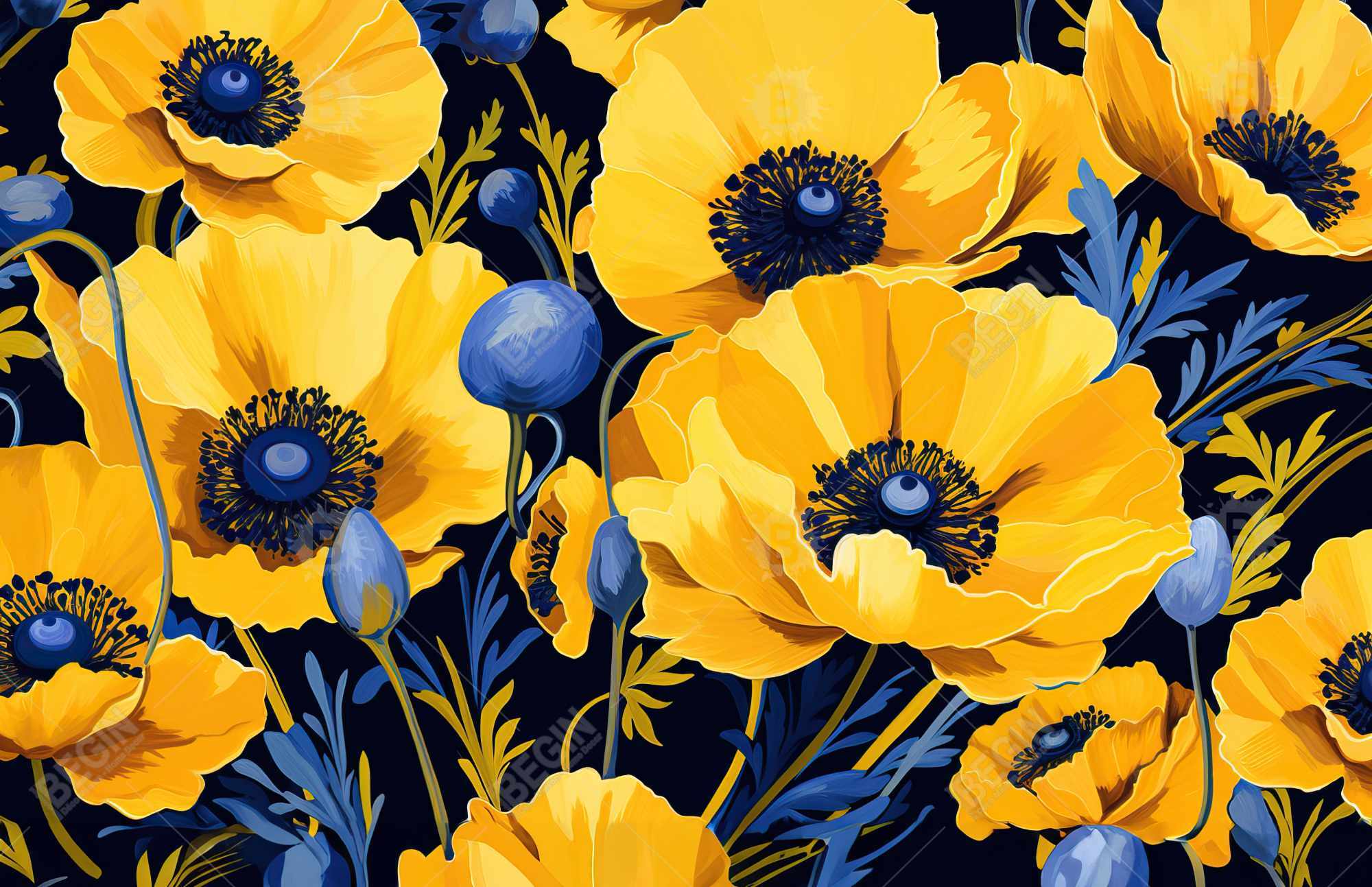 Jaune et bleu