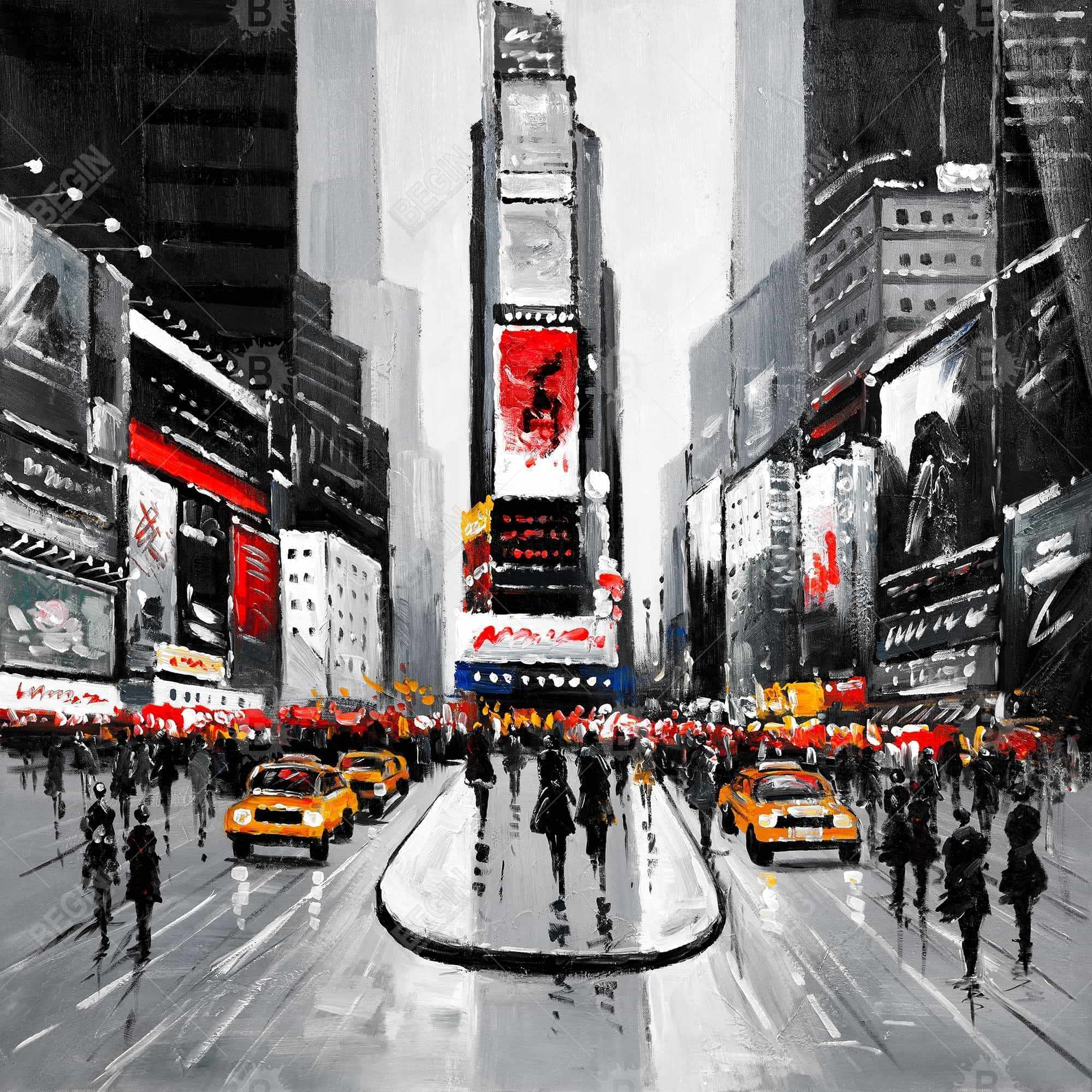 Rue achalandée de la ville de new york