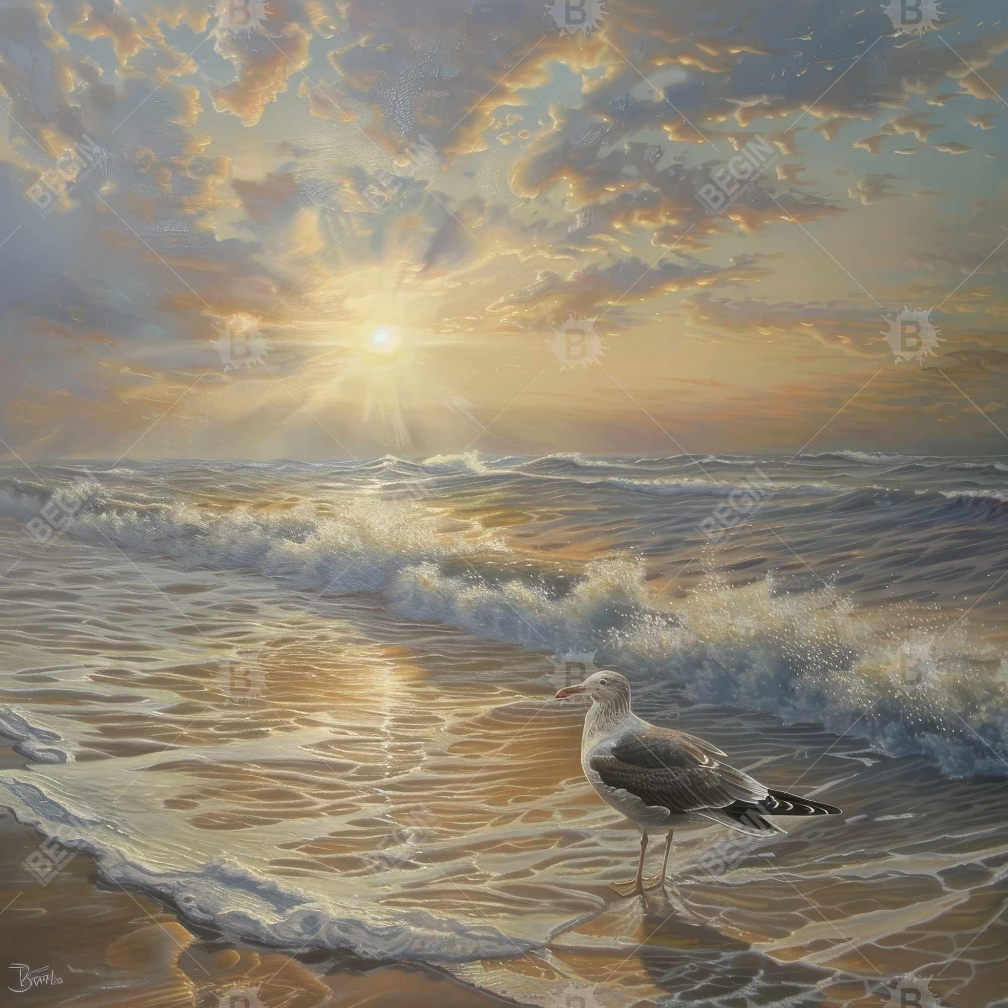 Seagull on the beach