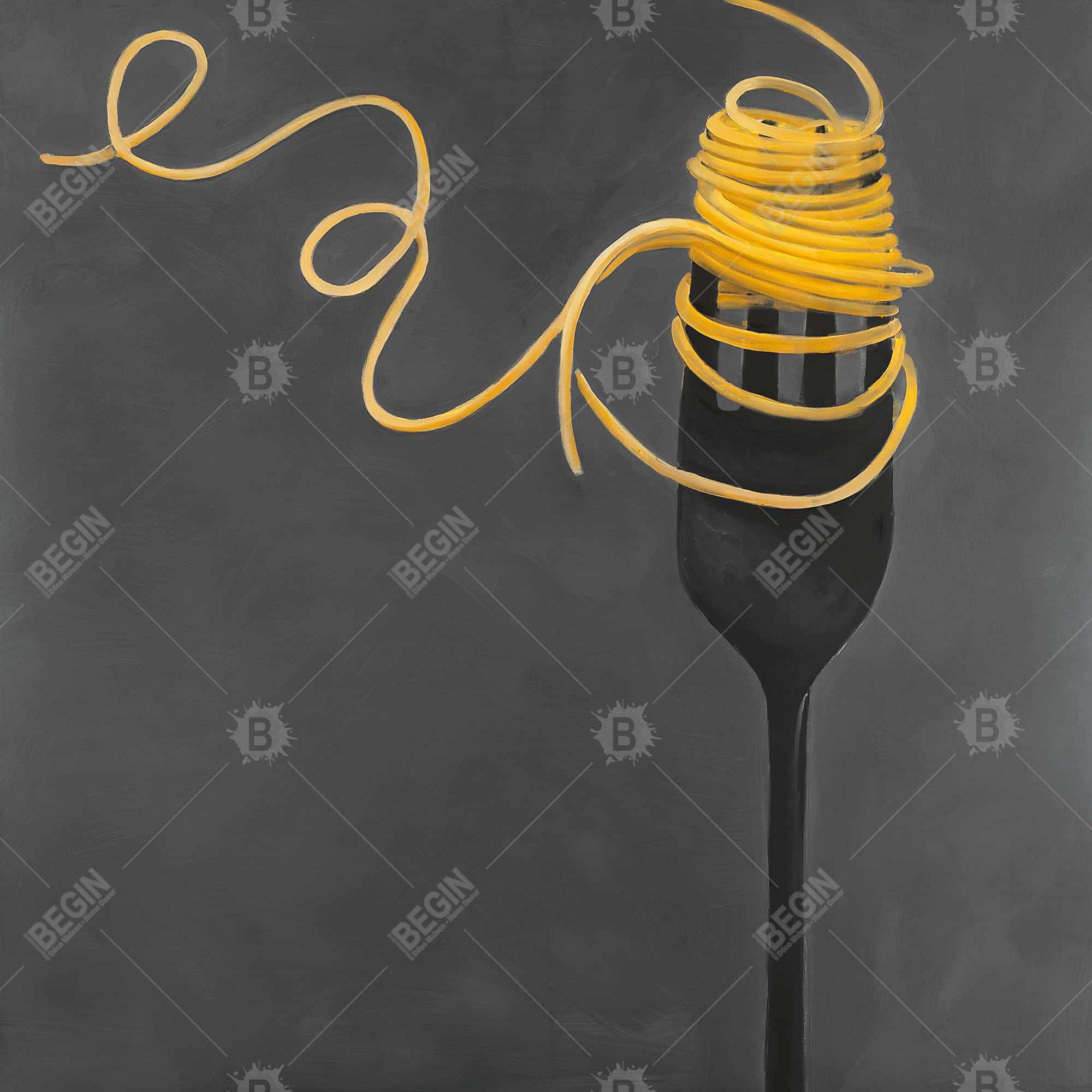 Spaghetti pasta around a fork