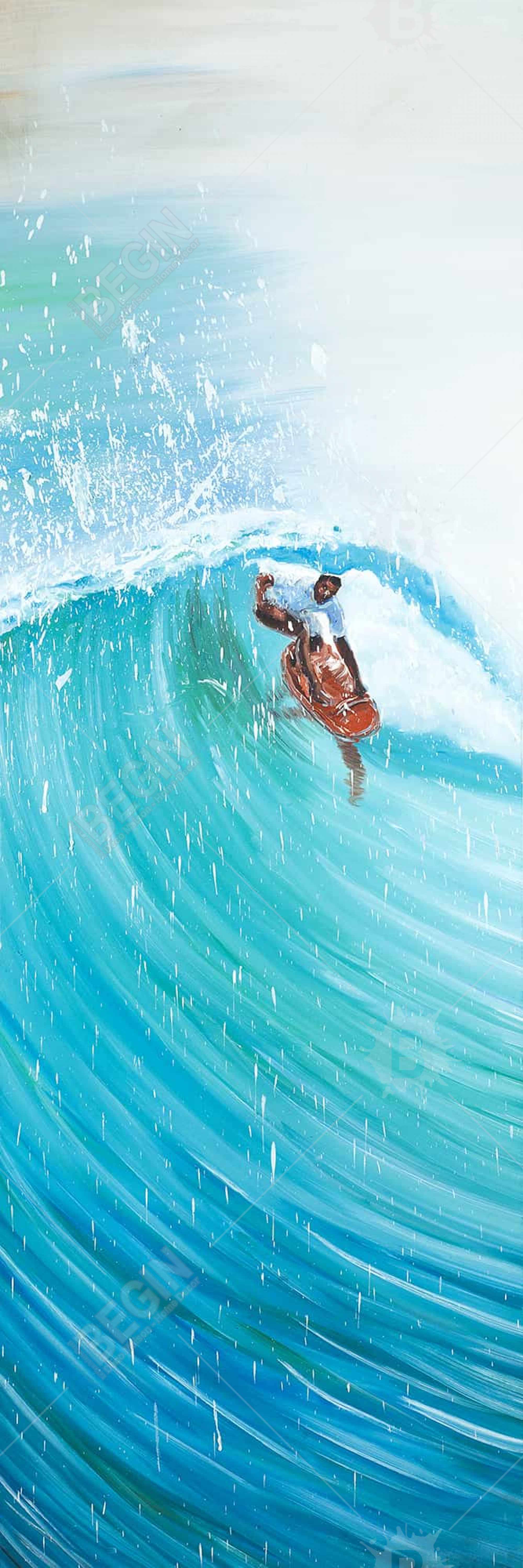 Surfer in the middle of the wave