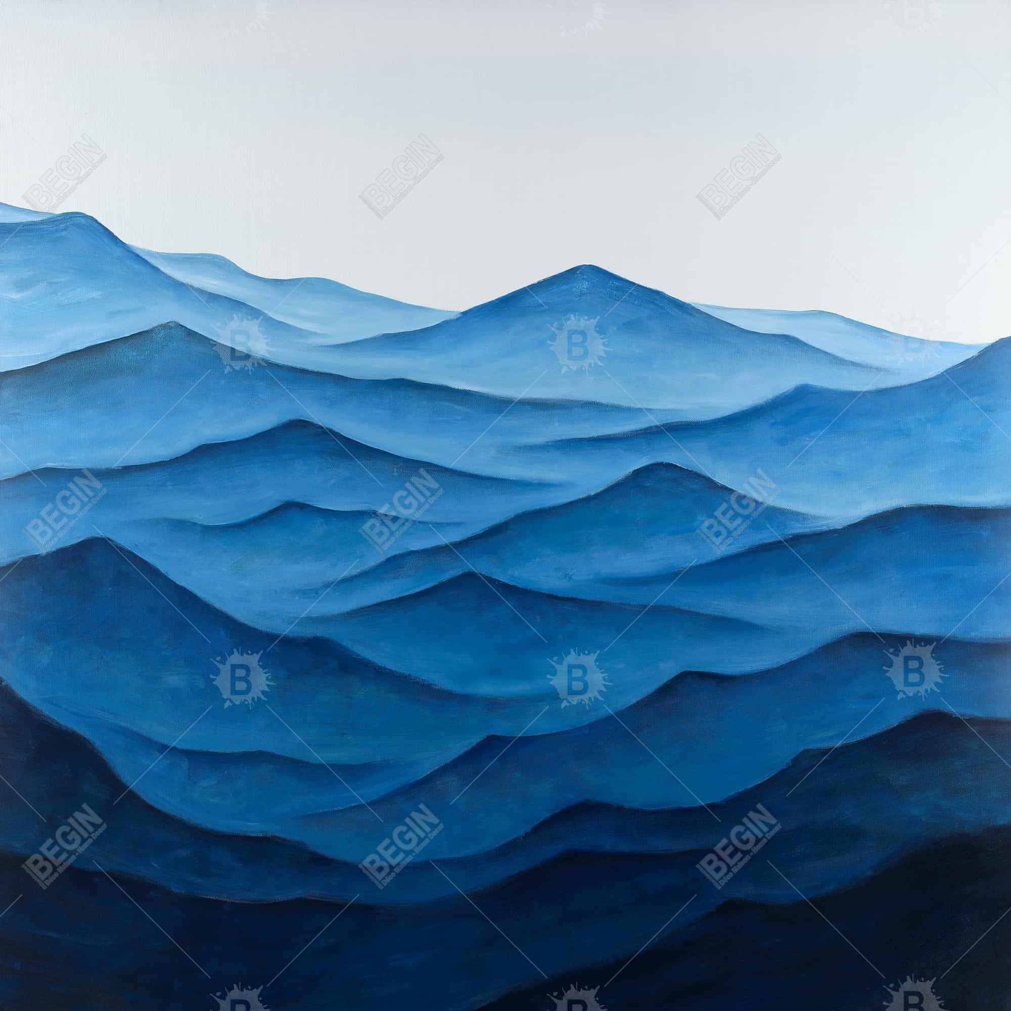 Dark calm ocean waves