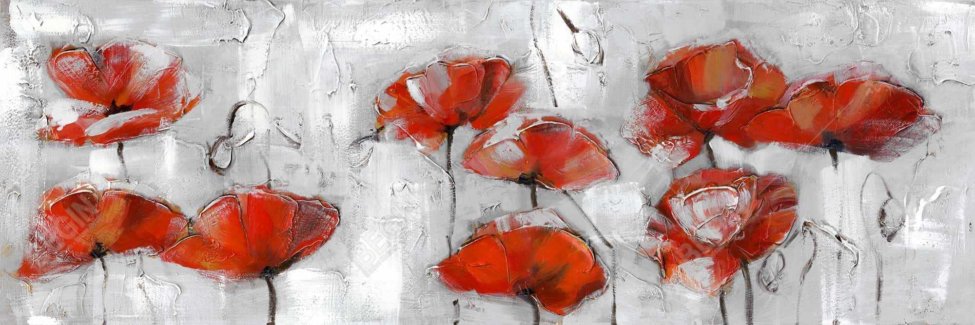 Abstract poppies