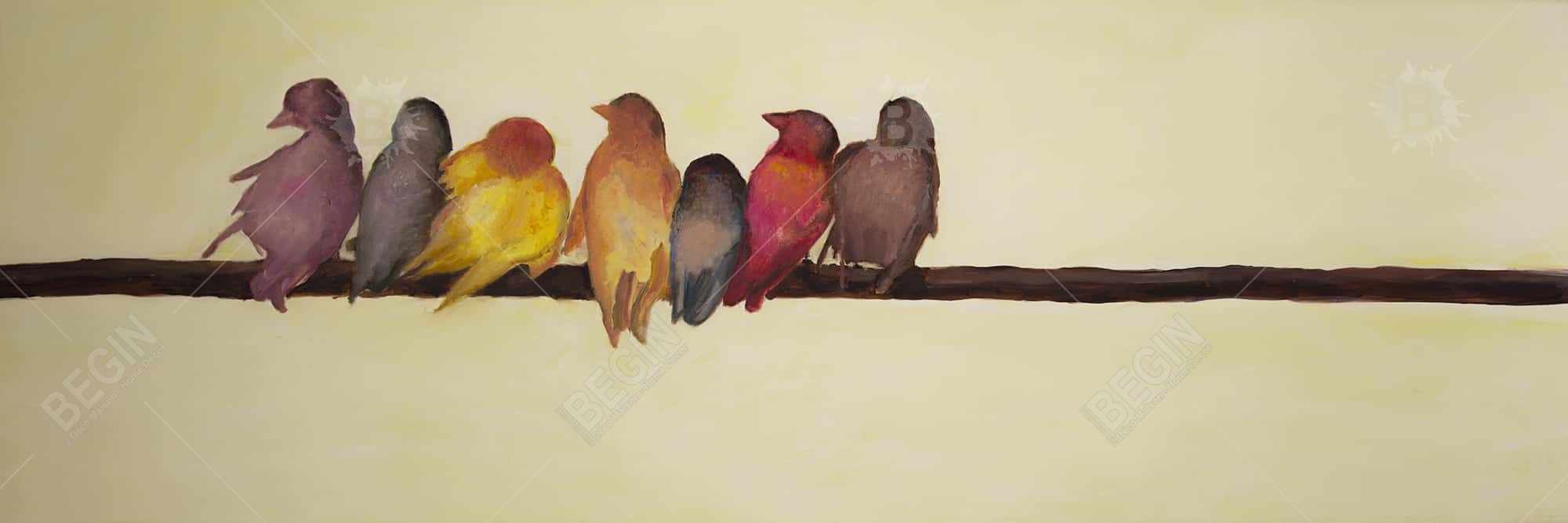 Famille d'oiseaux