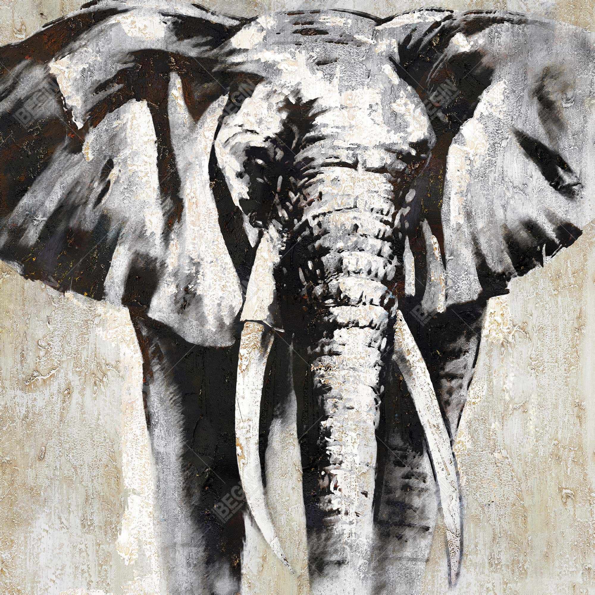éléphant en beige