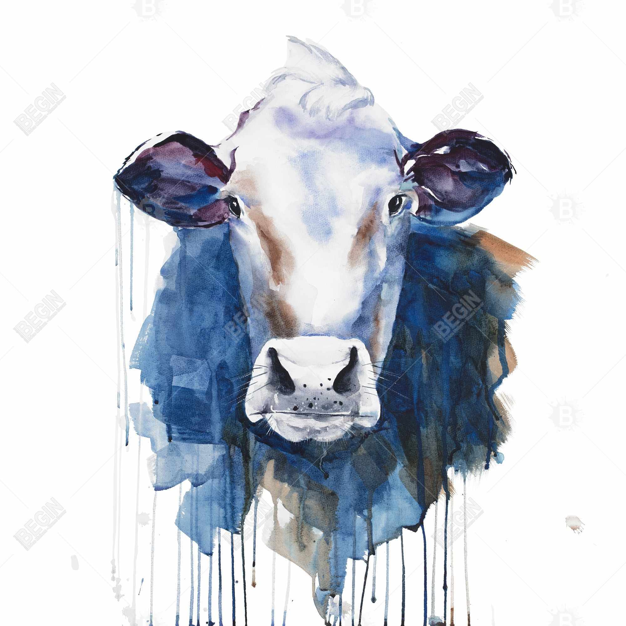 Vache à l'aquarelle