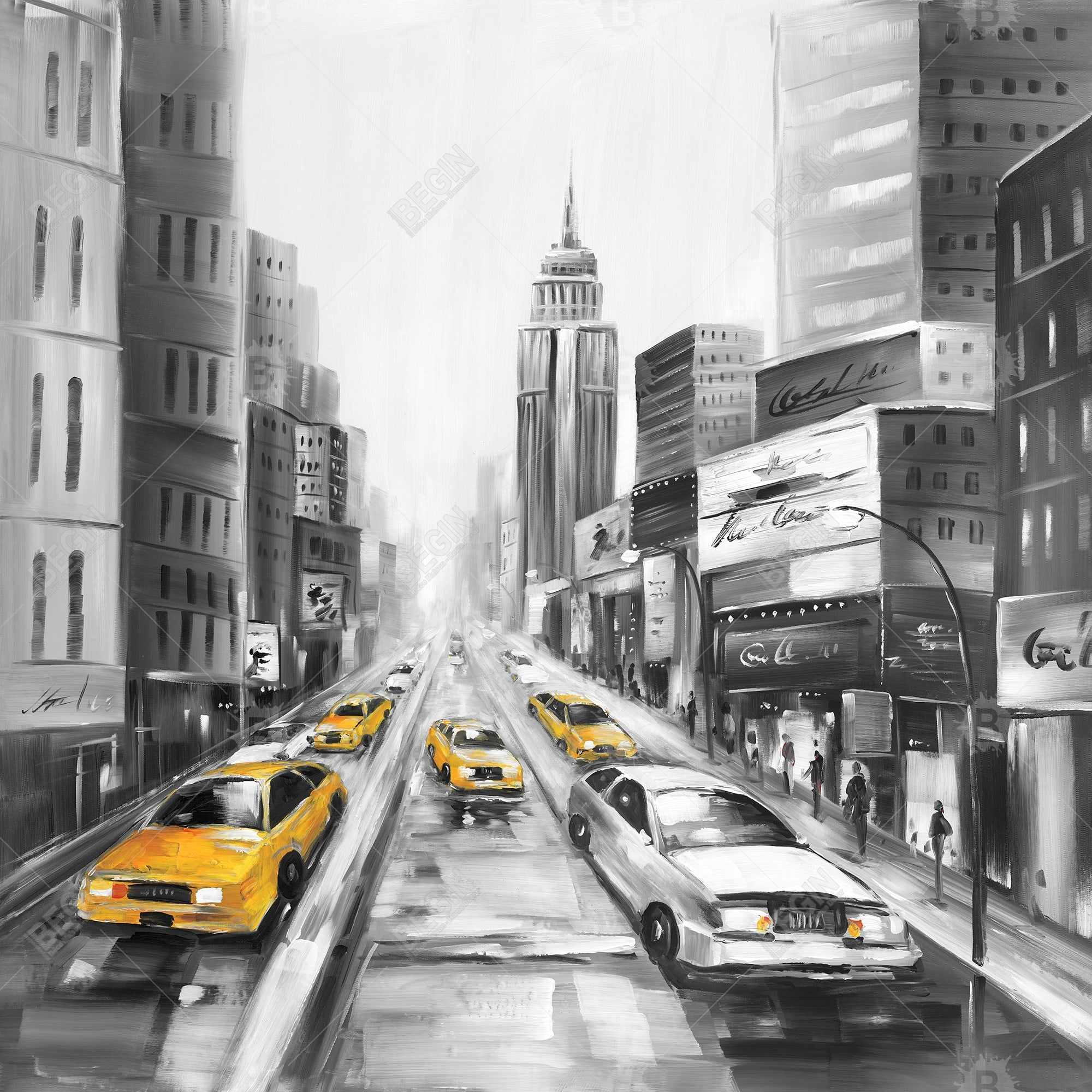 Taxis jaunes à new-york