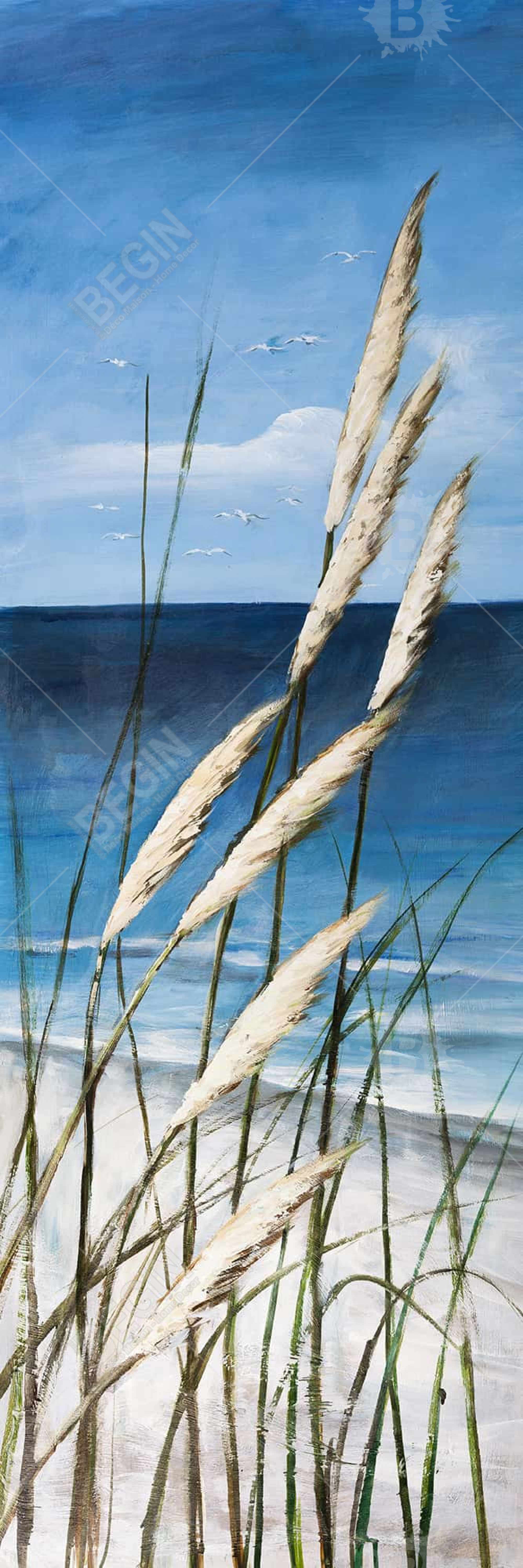 Plante oyat dans le vent sur la plage
