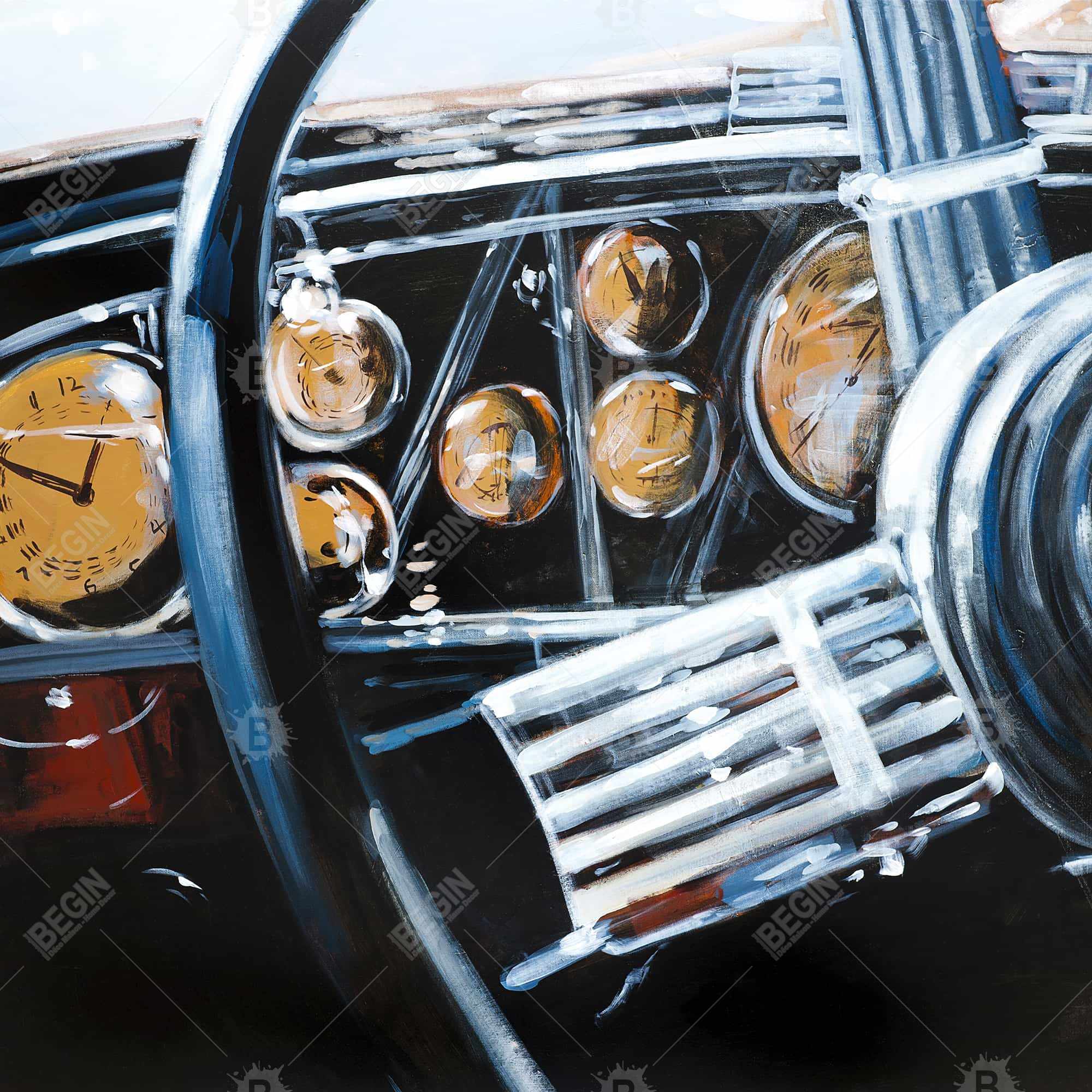Intérieur de voiture vintage