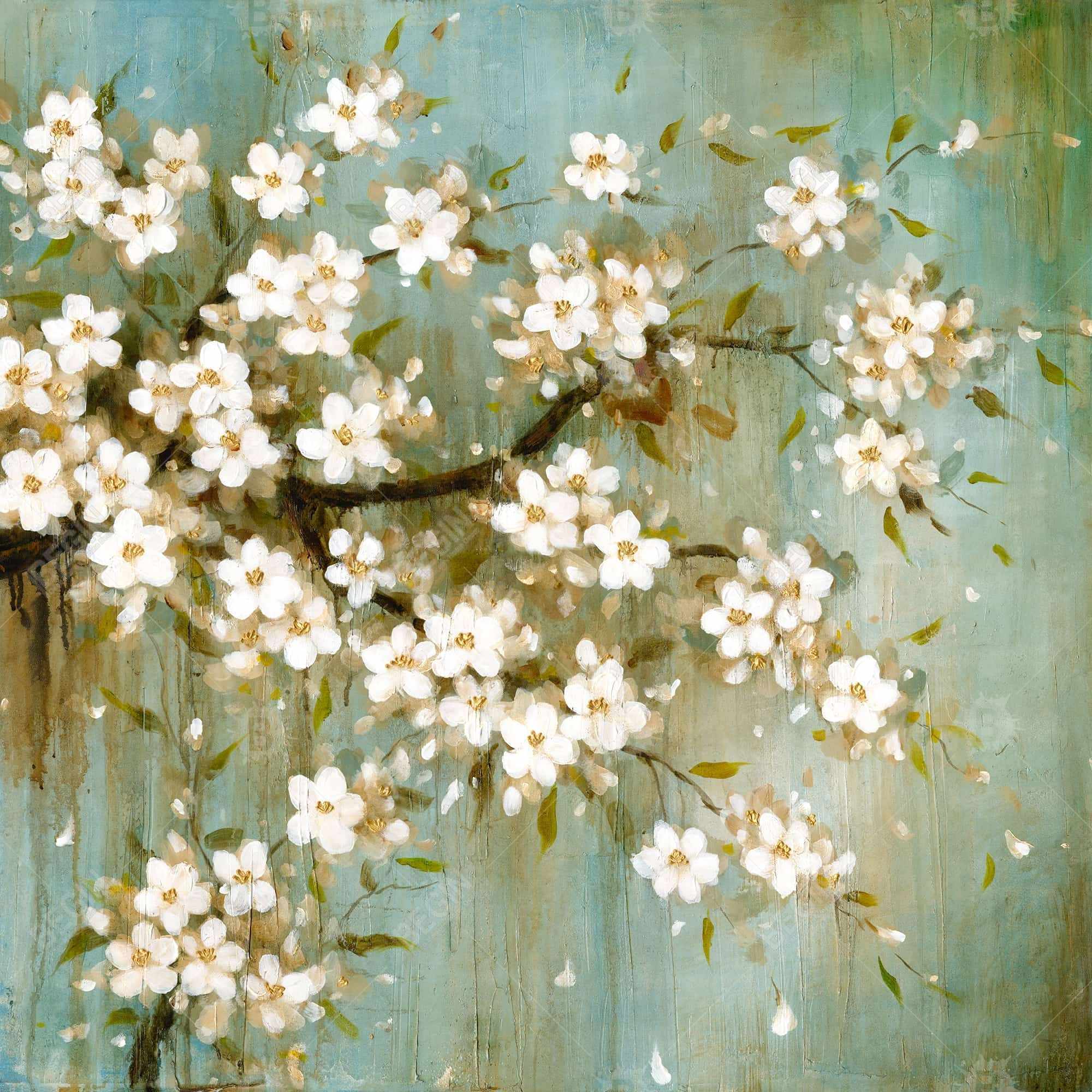 White cherry blossom