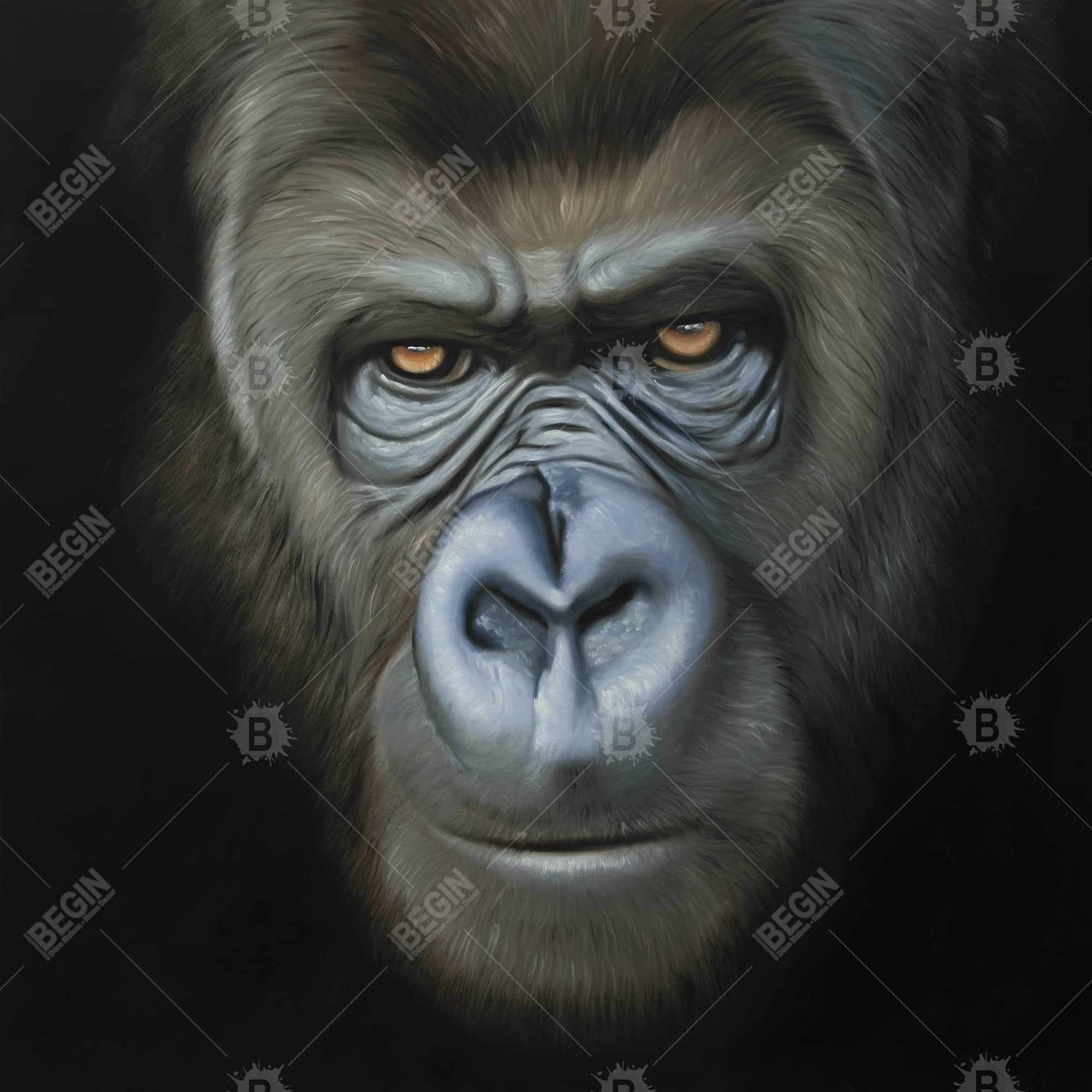 Visage de gorille