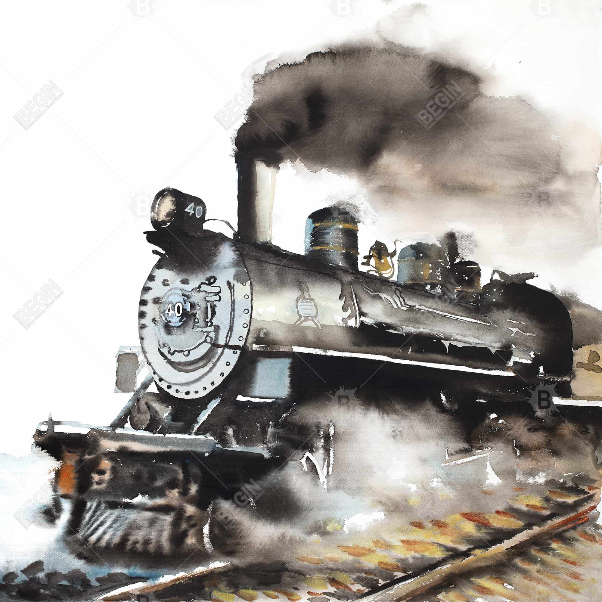 Train vapeur vintage