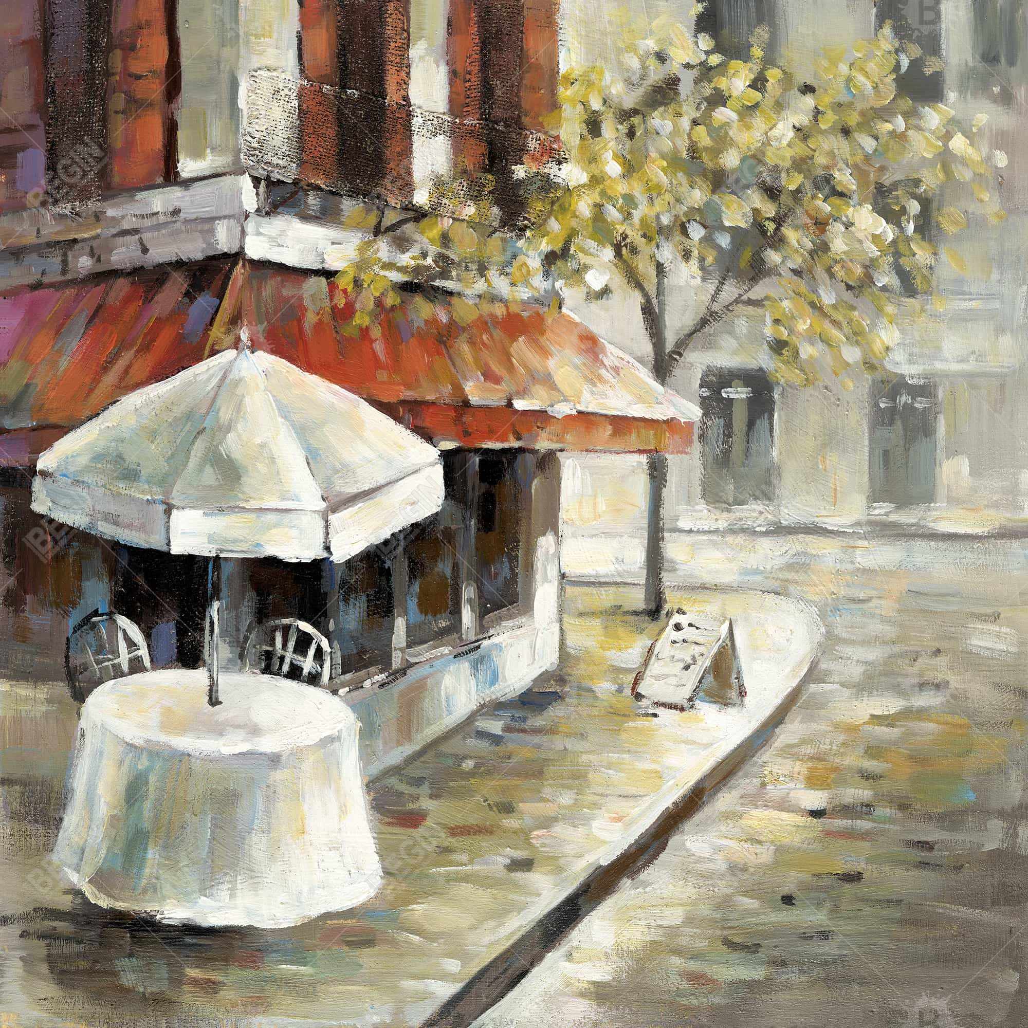 Rue déserte et ensoleillée