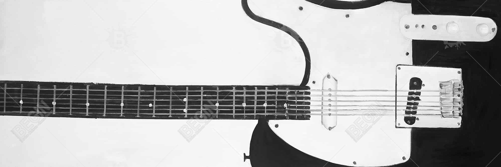 Black rock guitar