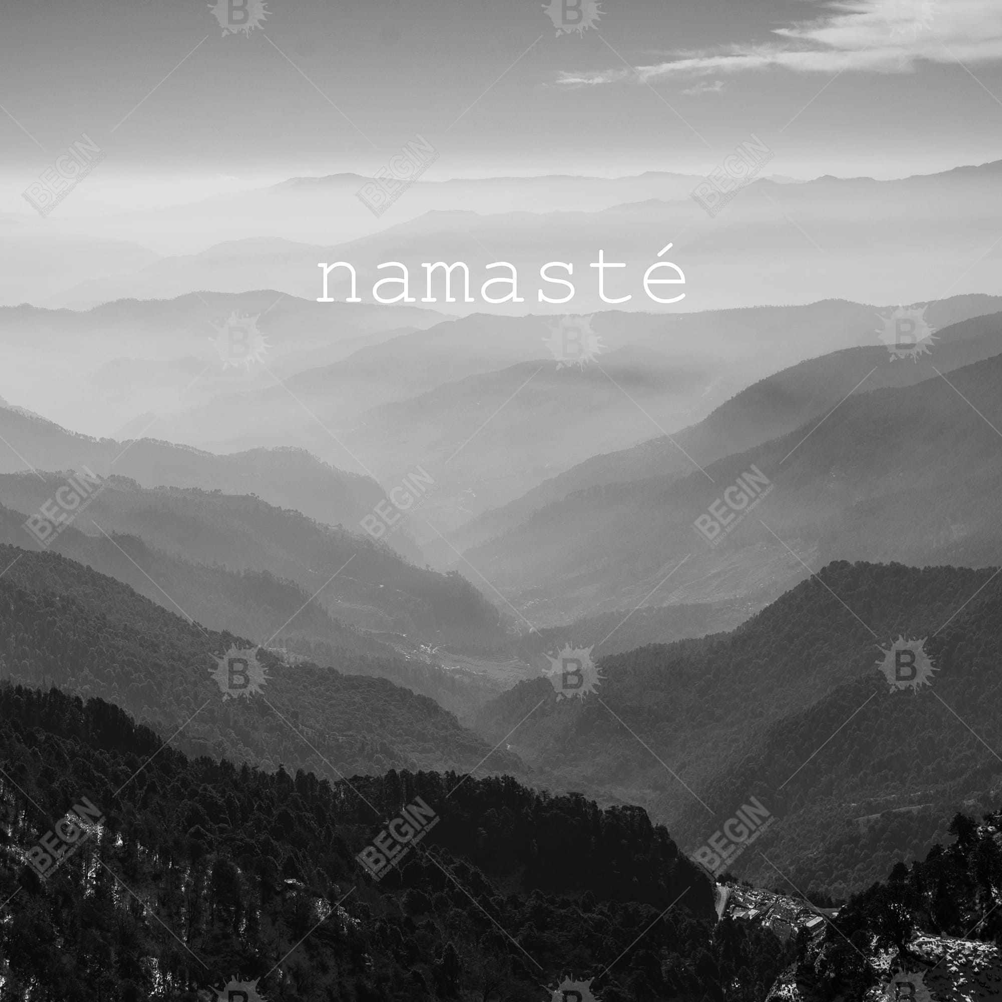 Namasté monochrome