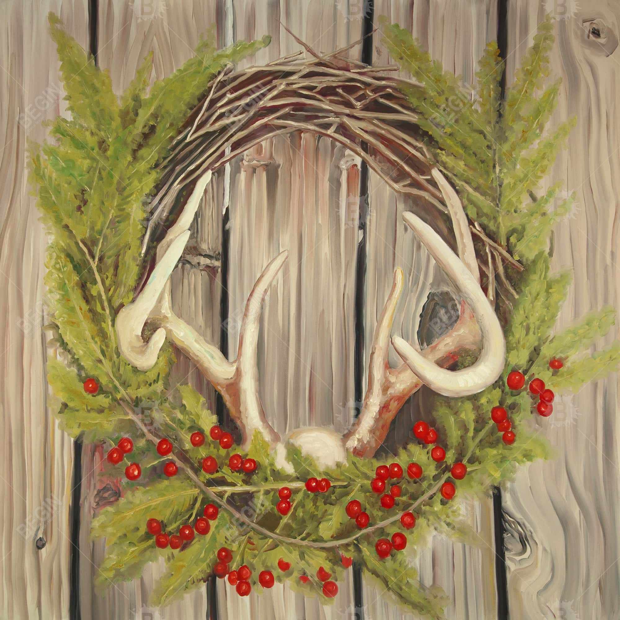 Couronne de noël avec panache