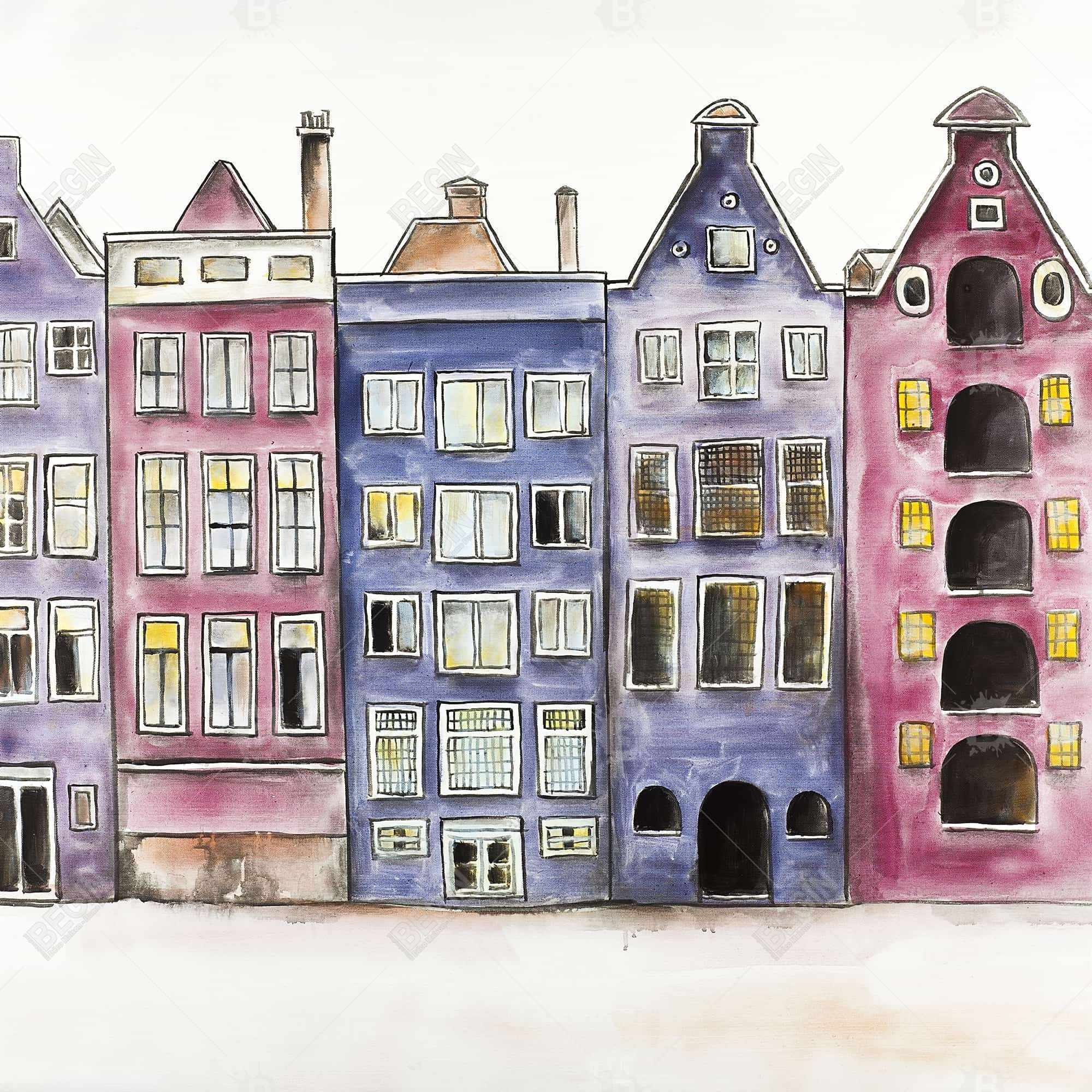 Vieilles maisons historiques d'amsterdam