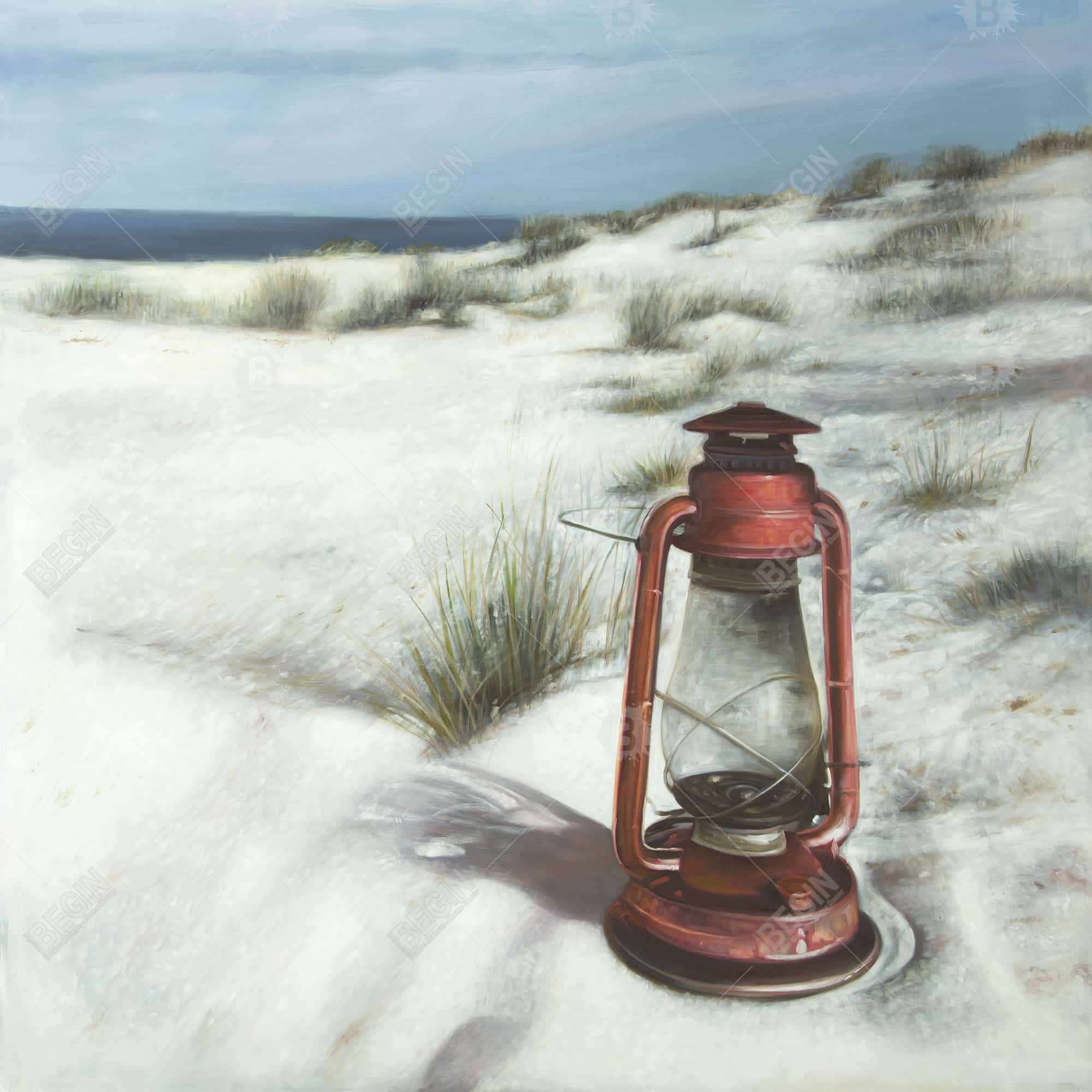 Lantern on the beach