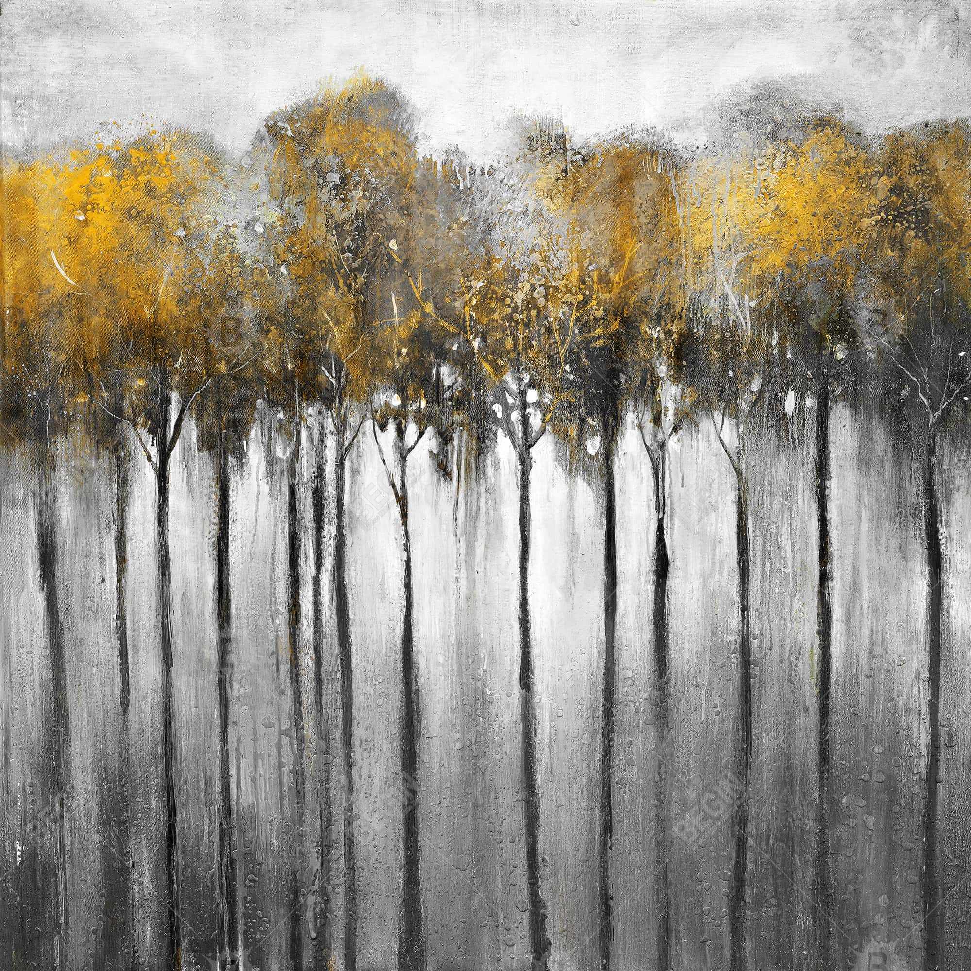 Forêt abstraite jaune