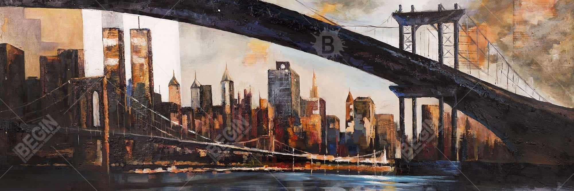Coucher du soleil sur new-york